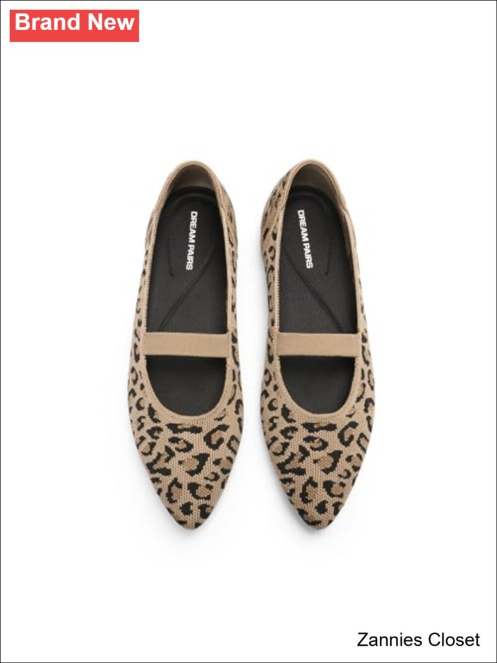 ✨ Pointed Toe Dressy Mary Jane Flats Breathable Knit Comfort Sole